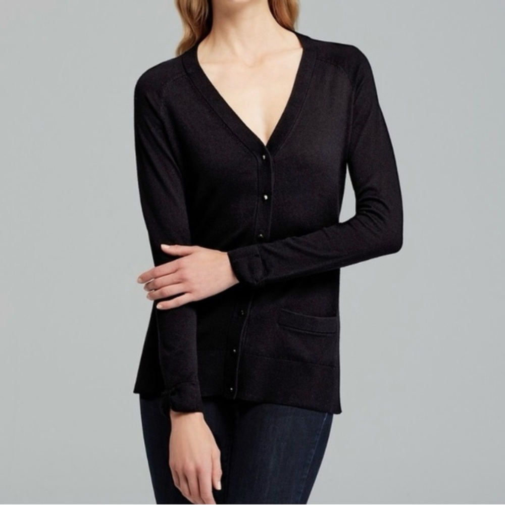 Kate Spade Cary Cashmere Blend Cardigan Black Size XL